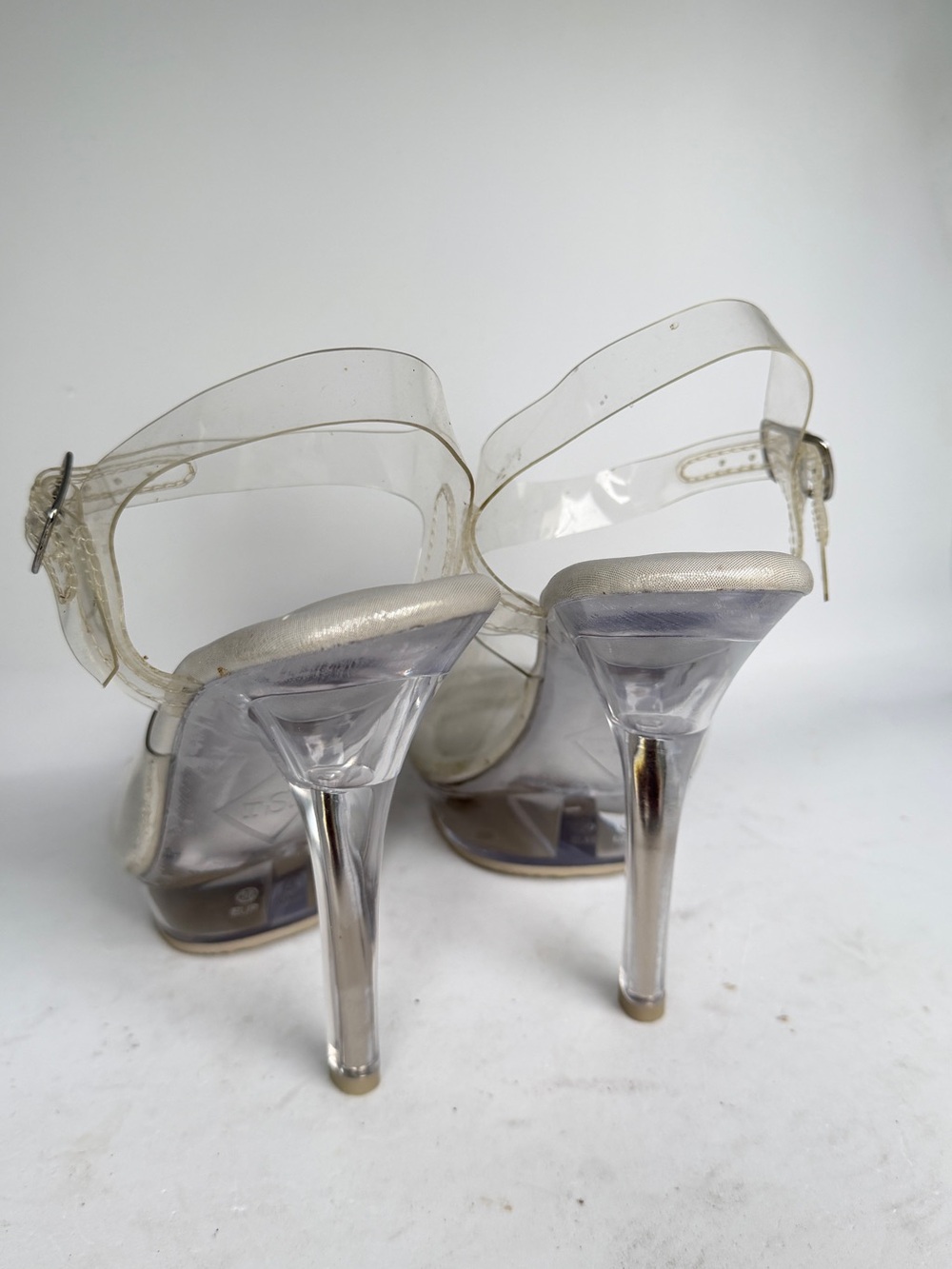 Olympian White Platform Heels (bodybuilding competition shoes) - Picture 6 of 6